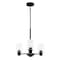 Designers Fountain Cedar Lane 3 Light Modern Matte Black with Clear Etched Glass Shades Chandelier For Dining Rooms D236M-3CH-MB - alternate 1